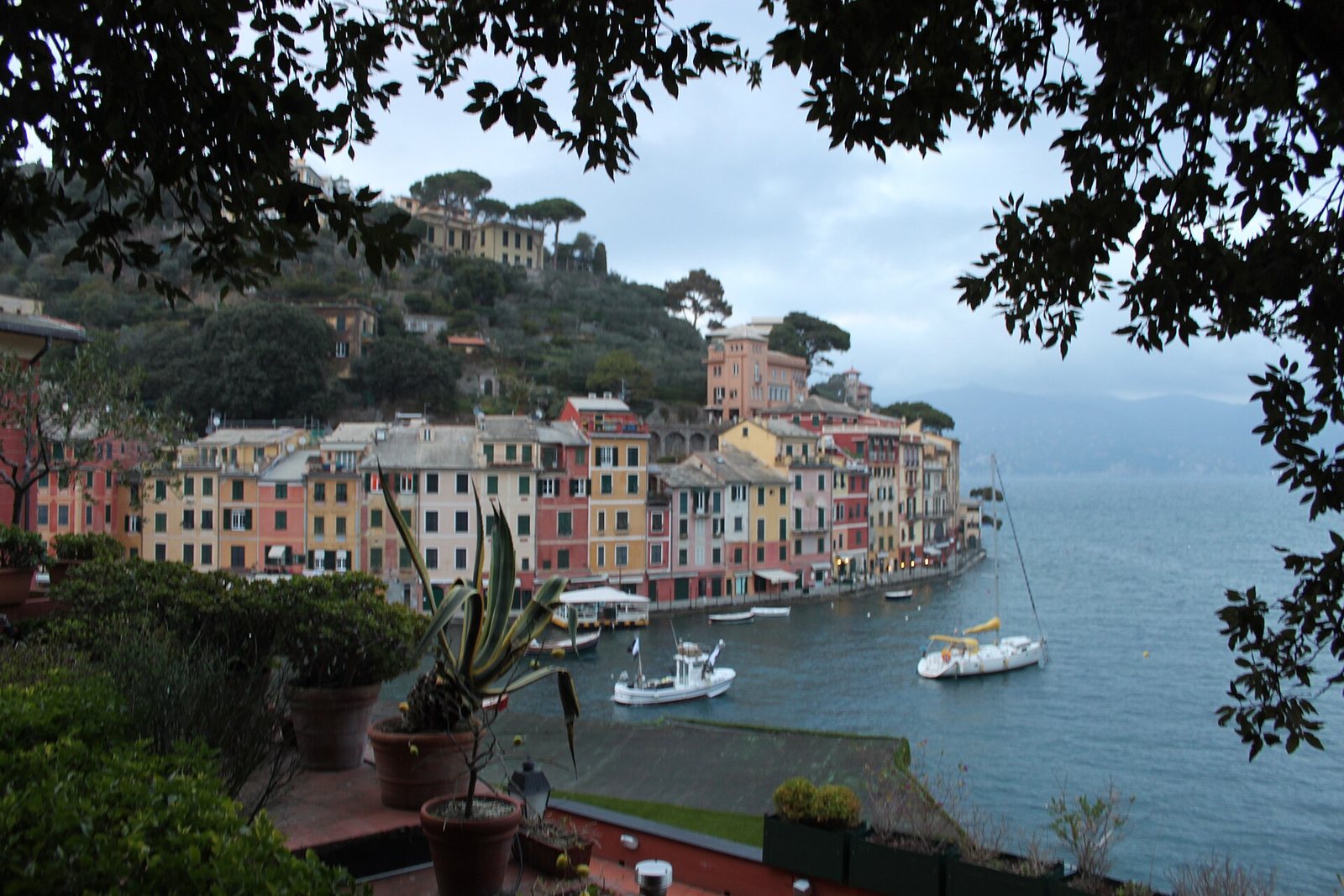 Il porticciolo di Portofino visto dall'alto